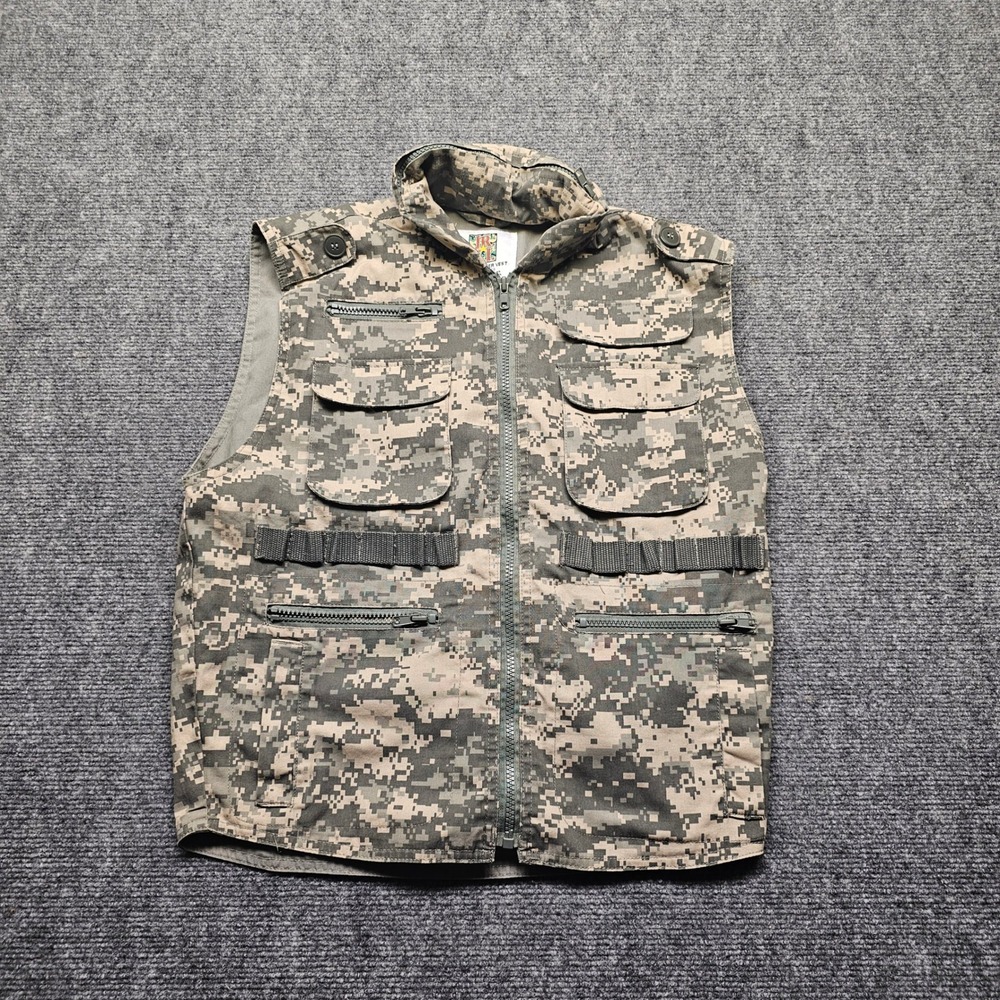 Rothco JR GI Boys Ranger Vest Digital ACU Camo Utility Tactical Vest Size Large